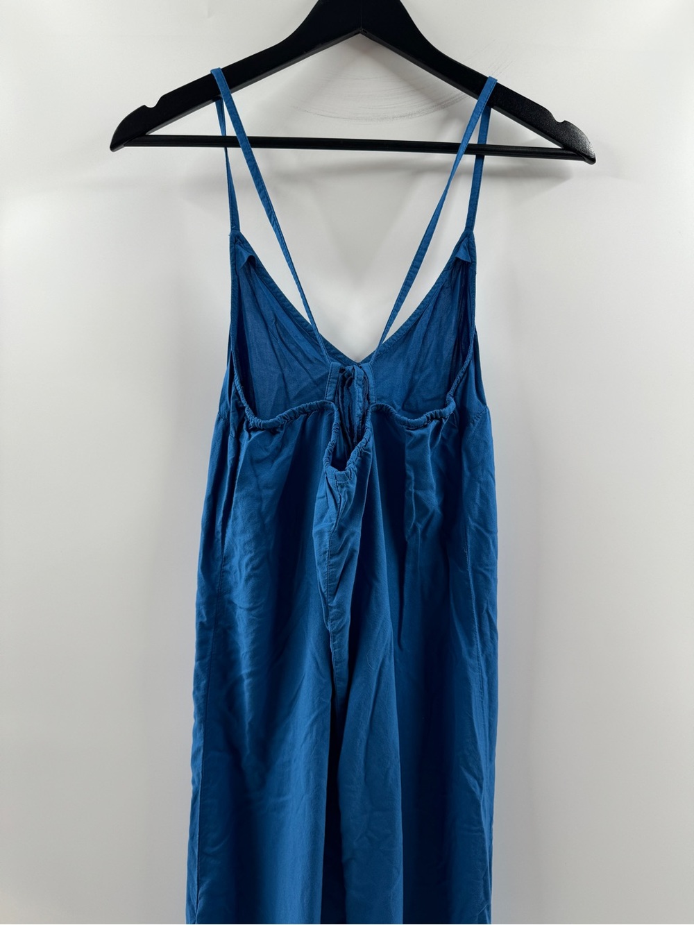 Old Navy Blue Maxi Dress Women's Small Adjustable Straps Side Slit - Picture 7 of 7